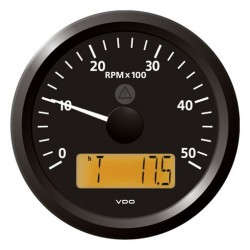 VDO ViewLine Tachometer 5.000 RPM Black 85mm