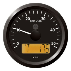 A2C59512354 Veratron ViewLine Tachometer 5,000 RPM Black 85mm