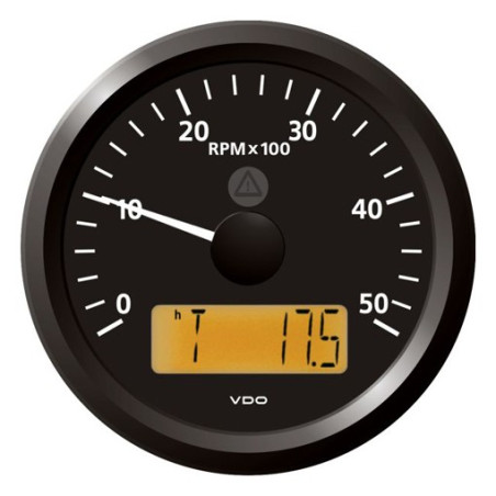 A2C59512354 Veratron ViewLine Tachometer 5,000 RPM Black 85mm