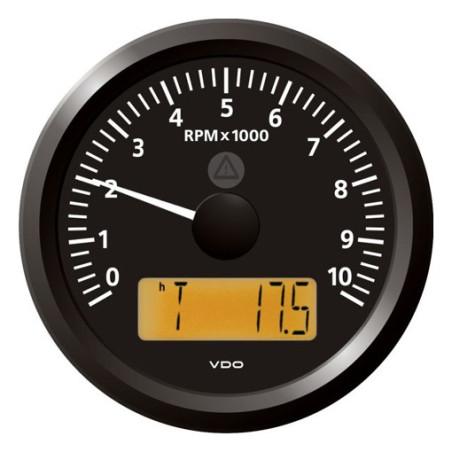 A2C59512358 Veratron ViewLine Tachometer 10,000 RPM Black 85mm
