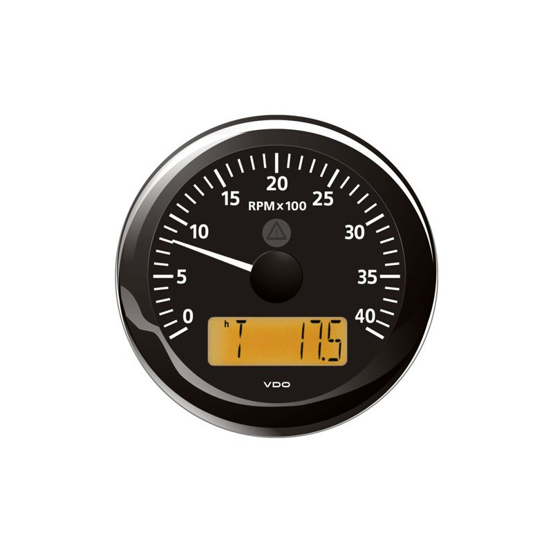 A2C59512391 Veratron ViewLine Tachometer 4,000 RPM Black 85mm