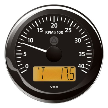 A2C59512391 Veratron ViewLine Tachometer 4,000 RPM Black 85mm