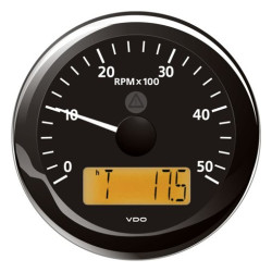 A2C59512392 Veratron ViewLine Tachometer 5,000 RPM Black 85mm