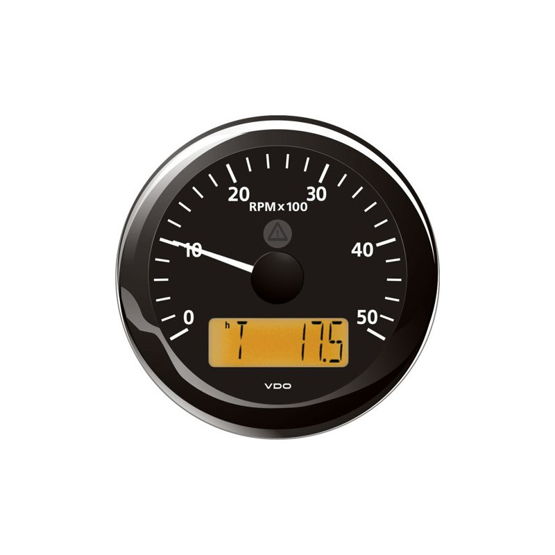 A2C59512392 Veratron ViewLine Tachometer 5,000 RPM Black 85mm