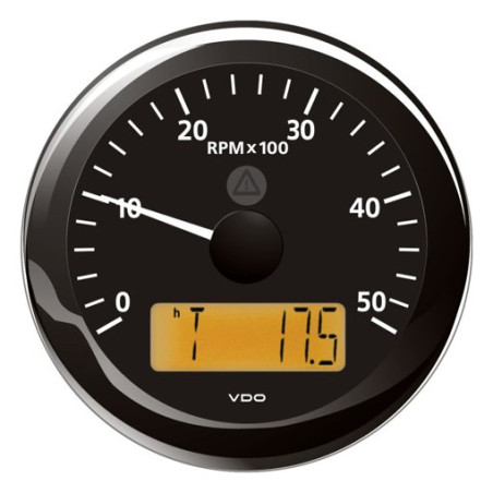 A2C59512392 Veratron ViewLine Tachometer 5,000 RPM Black 85mm