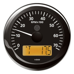 A2C59512394 Veratron ViewLine Tachometer 7,000 RPM Black 85mm