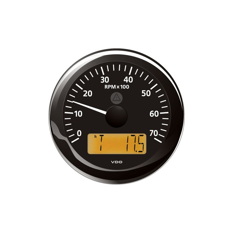 A2C59512394 Veratron ViewLine Tachometer 7,000 RPM Black 85mm