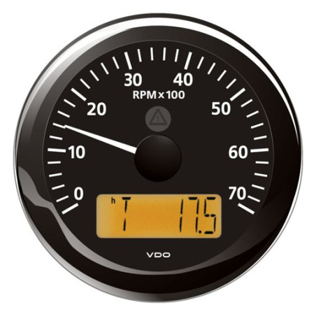 A2C59512394 Veratron ViewLine Tachometer 7,000 RPM Black 85mm