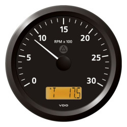 A2C59512413 Veratron ViewLine Tachometer 3,000 RPM Black 110mm