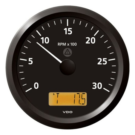 A2C59512413 Veratron ViewLine Tachometer 3,000 RPM Black 110mm