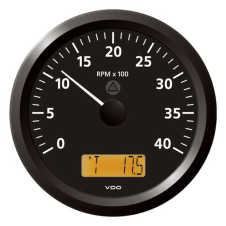 A2C59512414 Veratron ViewLine Tachometer 4.000 RPM Black 110mm