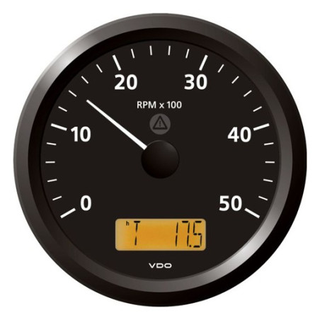 A2C59512415 Veratron ViewLine Tachometer 5,000 RPM Black 110mm