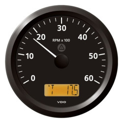 A2C59512416 Veratron ViewLine Tachometer 6,000 RPM Black 110mm