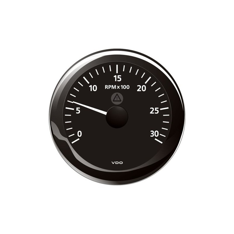 VDO ViewLine Tachometer 3.000 RPM Black 85mm