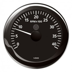 VDO ViewLine Tachometer 4.000 RPM Black 85mm