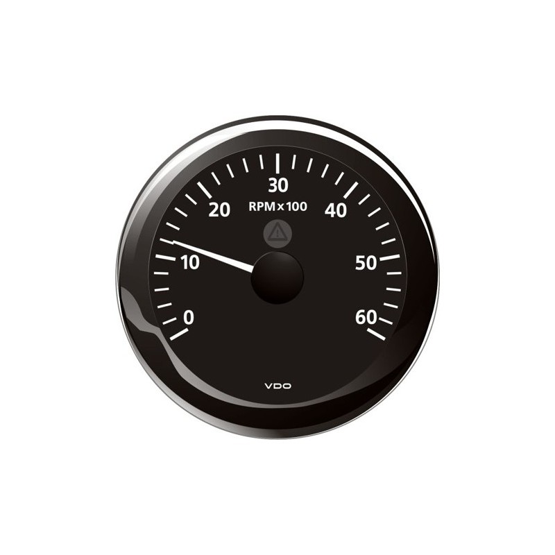 VDO ViewLine Toerenteller 6.000 RPM Zwart 85mm VDO ViewLine Toerenteller 6.000 RPM Zwart 85mm