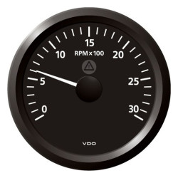 A2C59512436 Veratron ViewLine Tachometer 3,000 RPM Black 85mm