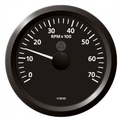 VDO ViewLine Tachometer 7.000 RPM Black 85mm
