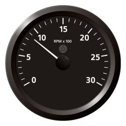 A2C59512444 Veratron ViewLine Tachometer 3,000 RPM Black 110mm