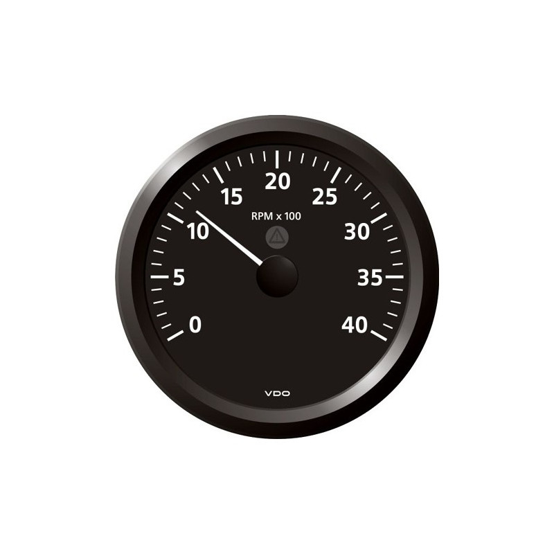 A2C59512445 Veratron ViewLine Tachometer 4,000 RPM Black 110mm