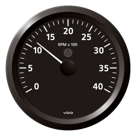 VDO ViewLine Toerenteller 4.000 RPM Zwart 110mm VDO ViewLine Toerenteller 4.000 RPM Zwart 110mm