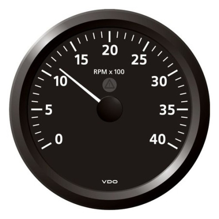 A2C59512445 Veratron ViewLine Tachometer 4,000 RPM Black 110mm