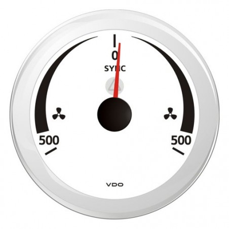 VDO ViewLine Toerensynchro Indicator Wit 85mm