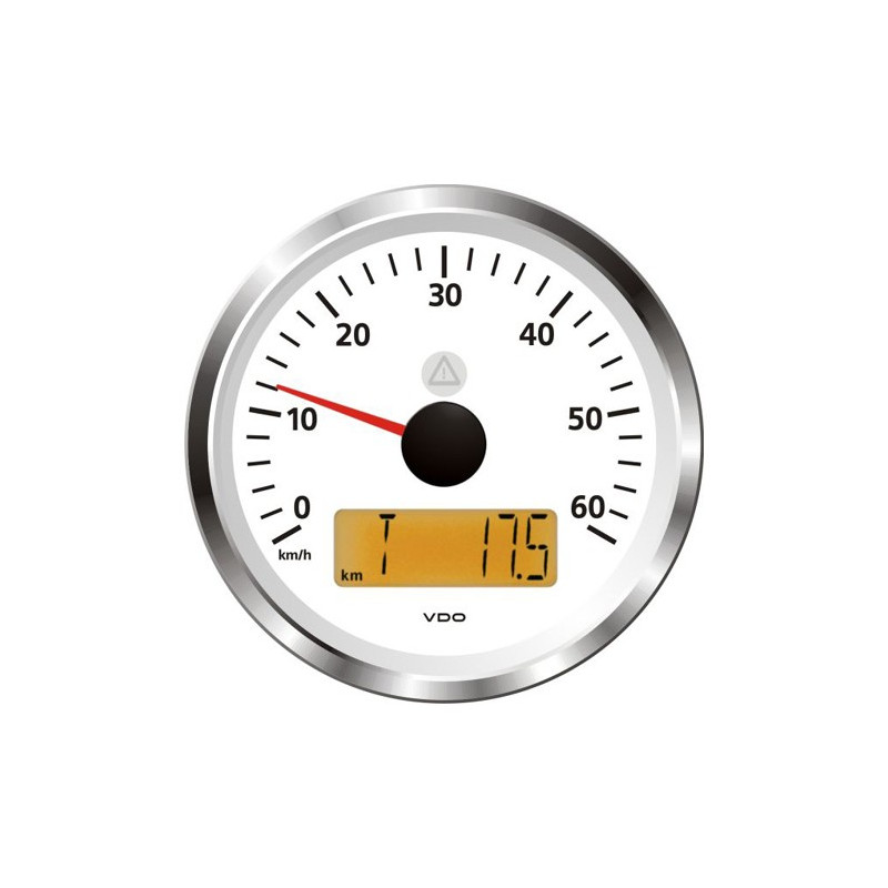 A2C59512379 Veratron ViewLine Speedometer 60 Kmh White 85mm