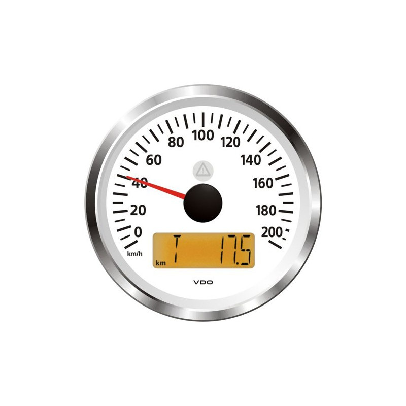 A2C59512382 Veratron ViewLine Speedometer 200 Km/h White 85mm