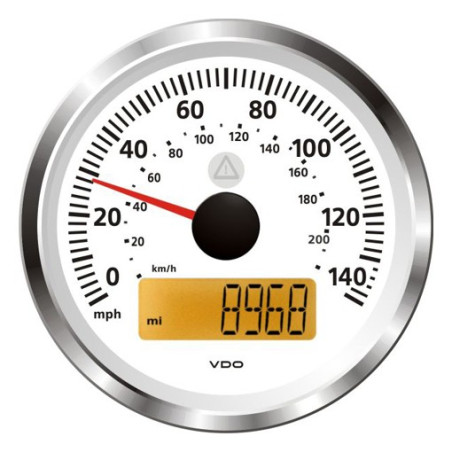 A2C59512389 Veratron ViewLine Speedometer 140 Mph White 85mm
