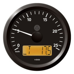 A2C59512366 Veratron ViewLine Speedometer 25 Km/h Black 85mm