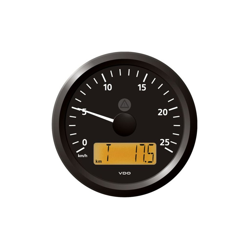 A2C59512366 Veratron ViewLine Speedometer 25 Km/h Black 85mm