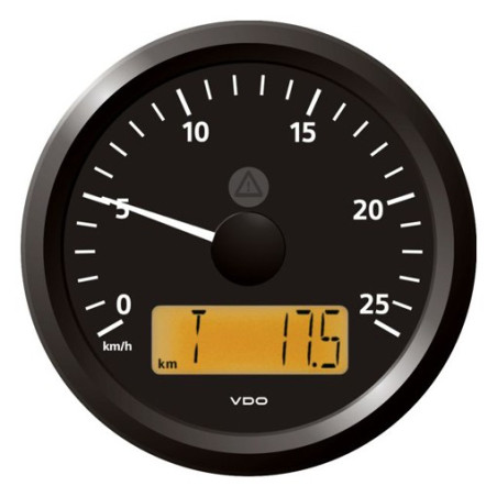 A2C59512366 Veratron ViewLine Speedometer 25 Km/h Black 85mm