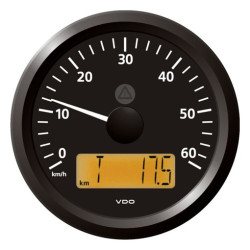 A2C59512367 Veratron ViewLine Speedometer 60 Km/h Black 85mm