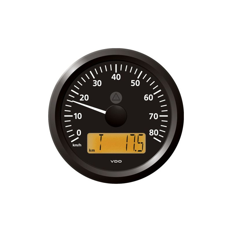 A2C59512368 Veratron ViewLine Speedometer 80 Km/h Black 85mm