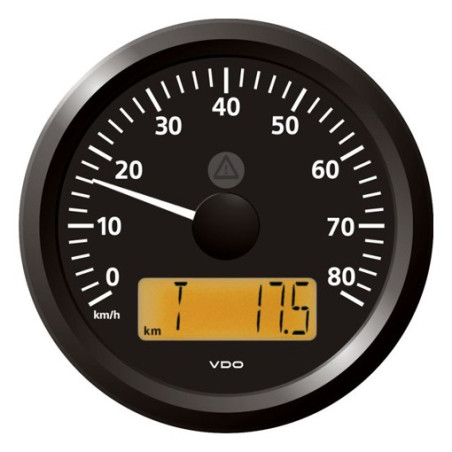 A2C59512368 Veratron ViewLine Speedometer 80 Km/h Black 85mm