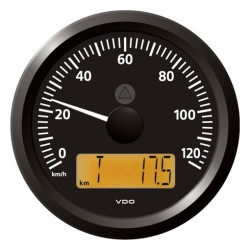 A2C59512369 Veratron ViewLine Speedometer 120 Km/h Black 85mm