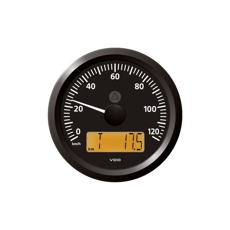 VDO ViewLine Snelheidsmeter 120 Km/h Zwart 85mm VDO ViewLine Snelheidsmeter 120 Km/h Zwart 85mm