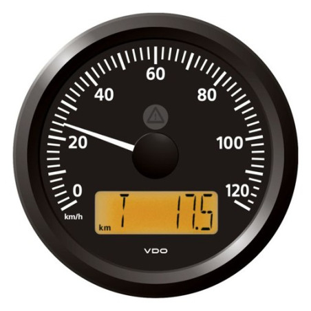 A2C59512369 Veratron ViewLine Speedometer 120 Km/h Black 85mm