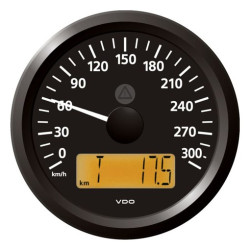 A2C59512371 Veratron ViewLine Speedometer 300 Km/h Black 85mm