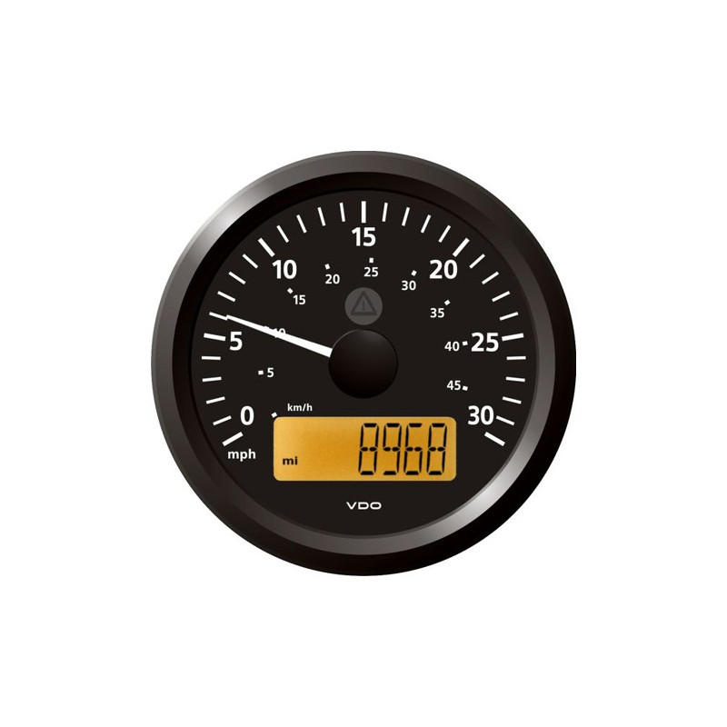 A2C59512372 Veratron ViewLine Speedometer 30 Mph Black 85mm
