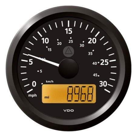 A2C59512372 Veratron ViewLine Speedometer 30 Mph Black 85mm
