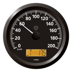 A2C59512423 Veratron ViewLine Speedometer 200 Km/h Black 110mm
