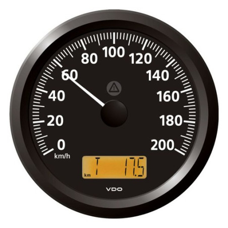 A2C59512423 Veratron ViewLine Speedometer 200 Km/h Black 110mm
