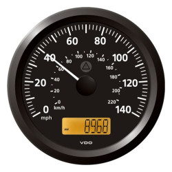 A2C59512428 Veratron ViewLine Speedometer 140 Mph Black 110mm