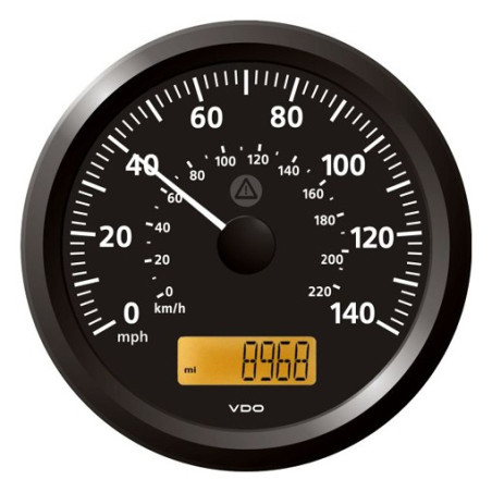 A2C59512428 Veratron ViewLine Speedometer 140 Mph Black 110mm