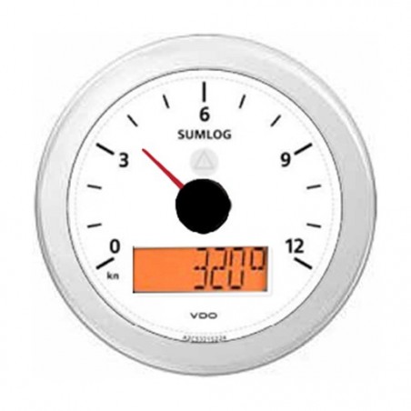 VDO ViewLine Sumlog & Kompas 12kn Wit 85mm VDO ViewLine Sumlog & Kompas 12kn Wit 85mm