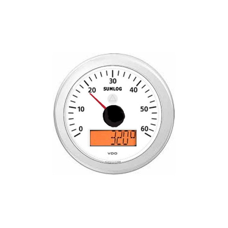 A2C59514258 Veratron ViewLine Sumlog & Compass 60mph White 85mm