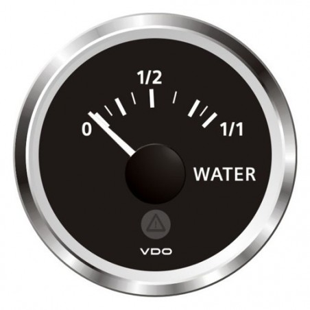 VDO ViewLine Drinkwaterniveau 3-180 Ohm Zwart 52mm VDO ViewLine Drinkwaterniveau 3-180 Ohm Zwart 52mm