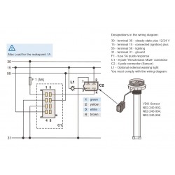 Capteurs d’eaux usées capacitifs 4-20mA: N02-240-902 VDO